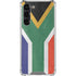 South Africa Flag Distressed Galaxy S24 FE Clear Case